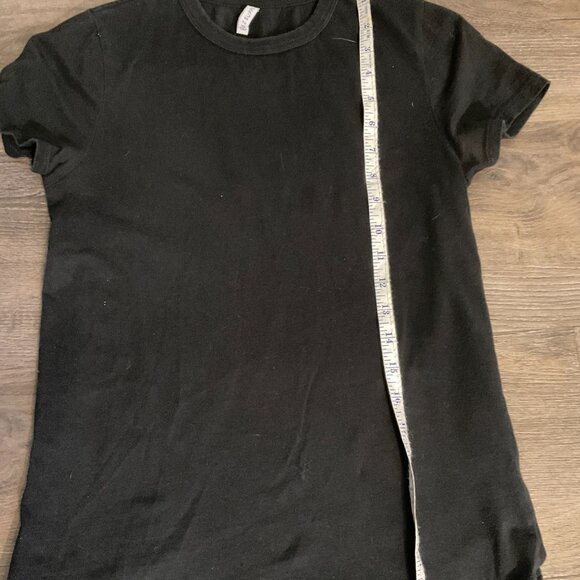 Plain black t-shirt, short sleeve, size XS - Picture 5 of 5